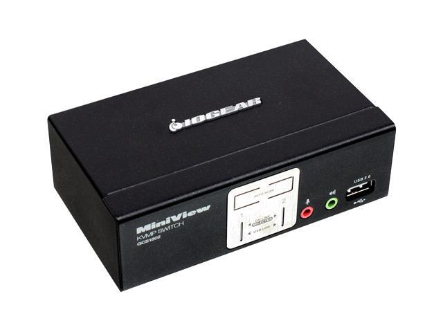 IOGEAR GCS1802 2 Port KVMP Switch with USB 2.0 Hub and Audio