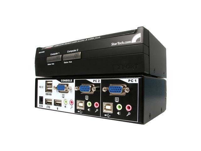 StarTech SV231USBA 2 Port USB Desktop KVM Switch with Audio Switching