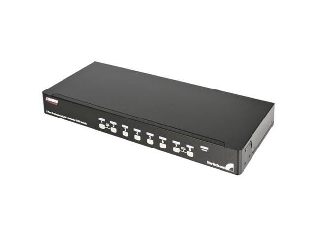 StarTech SV831DUSB 8 Port 1U Rack Mount USB PS/2 KVM Switch with OSD