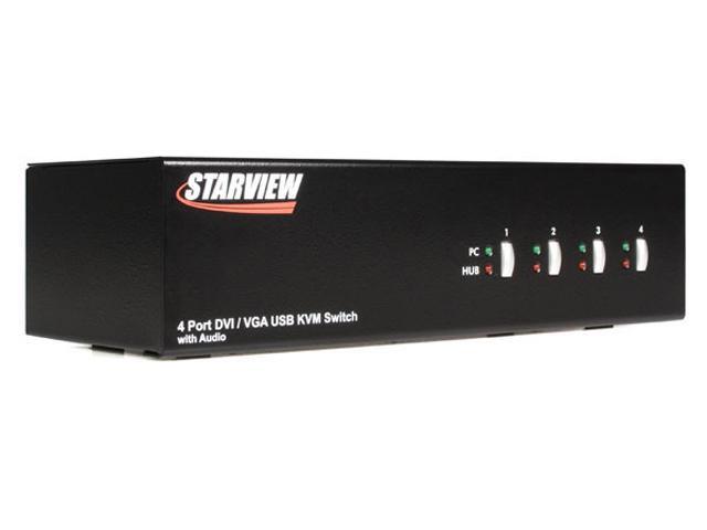 StarTech SV431DDUSB 4 Port StarView DVI/VGA USB KVM Switch with Audio