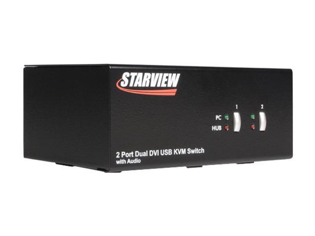 StarTech SV231DVIDDU 2 Port StarView Dual DVI USB KVM Switch with Audio