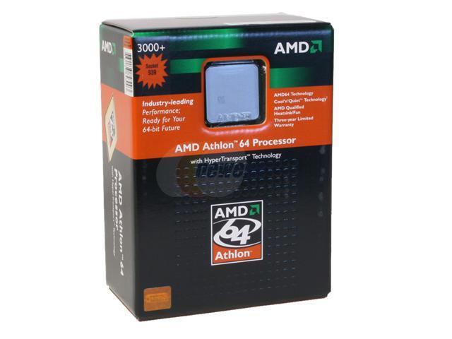 AMD Athlon 64 3000+ Venice Single-Core 1.8 GHz Socket 939 ADA3000BWBOX ...