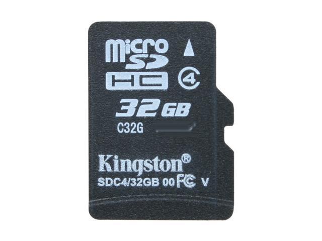Kingston 32GB microSDHC Flash Card Model SDC4/32GBSP 