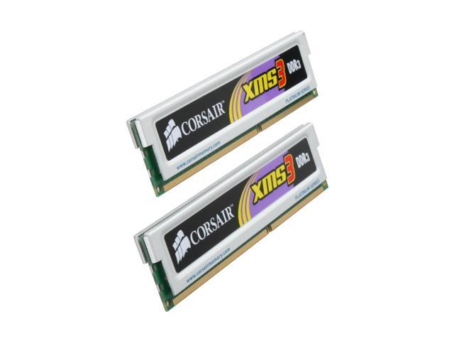CORSAIR XMS3 2GB (2 x 1GB) 240-Pin DDR3 SDRAM DDR3 1333 (PC3 10600) Dual Channel Kit Desktop Memory Model TWIN3X2048-1333C9