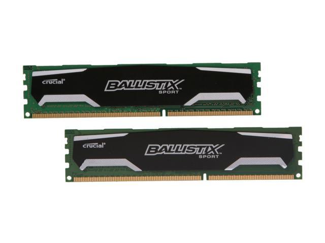 Crucial Ballistix Sport 4GB (2 x 2GB) 240-Pin DDR3 SDRAM DDR3 1600 (PC3 12800) Desktop Memory Model BLS2KIT2G3D1609DS1S00