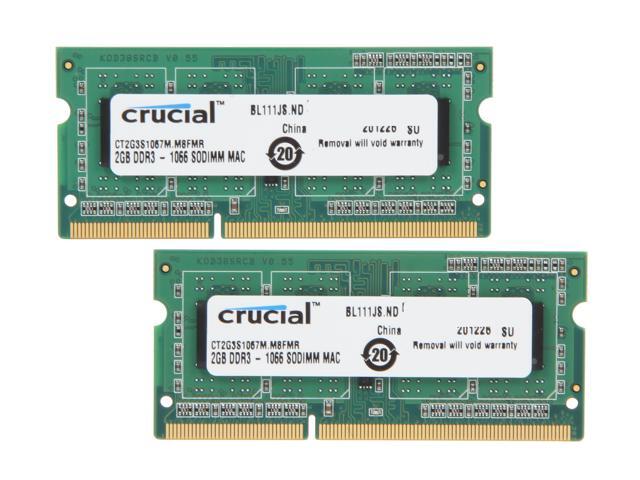Crucial 4GB (2 x 2GB) DDR3 1066 (PC3 8500) Memory for Apple Model CT2K2G3S1067M