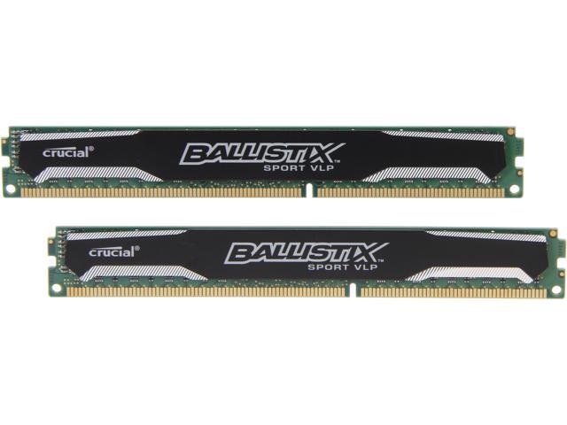 Crucial Ballistix Sport 8GB (2 x 4GB) 240-Pin DDR3 SDRAM DDR3L 1600 (PC3L 12800) Low Profile Intel Desktop Memory Model BLS2K4G3D1609ES2LX0