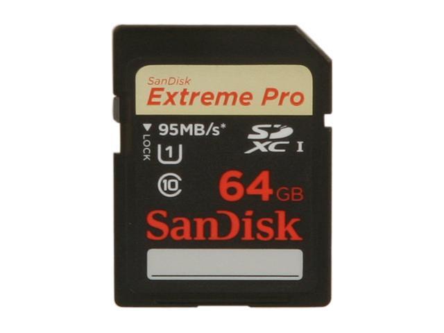 SanDisk Extreme Pro 64GB Secure Digital Extended Capacity (SDXC) Flash Card Model SDSDXPA-064G-A46