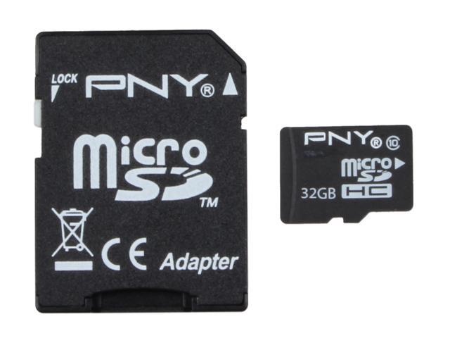 PNY 32GB microSDHC Flash Card Model P-SDU32G10-GE