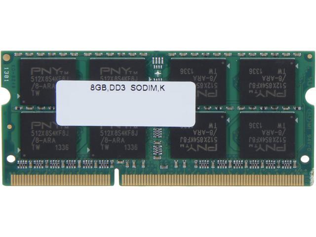 PNY 8GB 204-Pin DDR3 SO-DIMM DDR3 1600 (PC3 12800) Laptop Memory Model MN8192SD3-1600