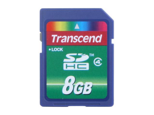 Transcend 8GB Secure Digital High-Capacity (SDHC) Flash Card Model TS8GSDHC4