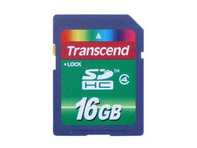 Transcend 16GB Secure Digital High-Capacity (SDHC) Flash Card Model TS16GSDHC4