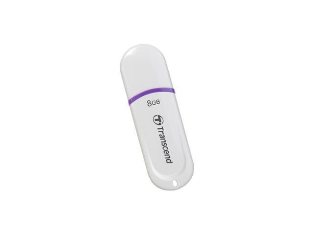 Transcend JetFlash 330 8 GB USB 2.0 Flash Drive - White