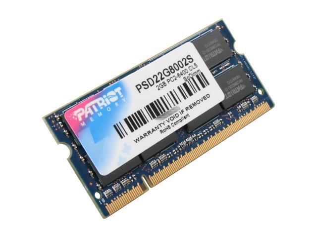 Patriot 2GB 200-Pin DDR2 SO-DIMM DDR2 800 (PC2 6400) Laptop Memory Model PSD22G8002S