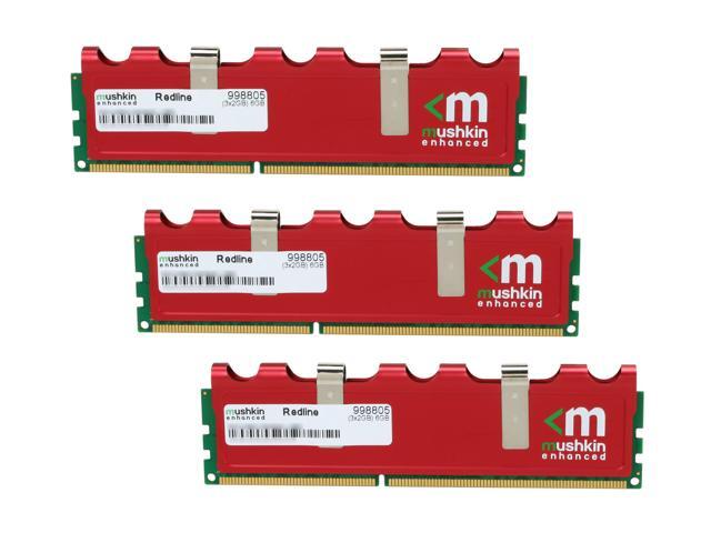 Mushkin Enhanced Redline 6GB (3 x 2GB) 240-Pin DDR3 SDRAM DDR3 1600 (PC3 12800) Desktop Memory Model 998805