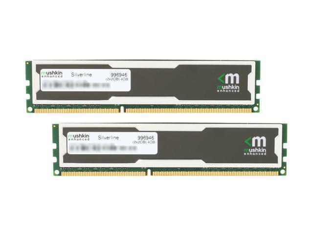 Mushkin Enhanced Silverline 4GB (2 x 2GB) 240-Pin DDR3 SDRAM DDR3 1600 (PC3 12800) Desktop Memory Model 996946