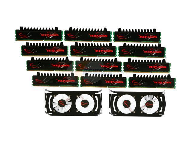 G.SKILL Ripjaws + Turbulence Series 48GB (12 x 4GB) 240-Pin DDR3 SDRAM DDR3 1900 (PC3 15200) Desktop Memory Model F3-15200CL8T4-48GBRHD