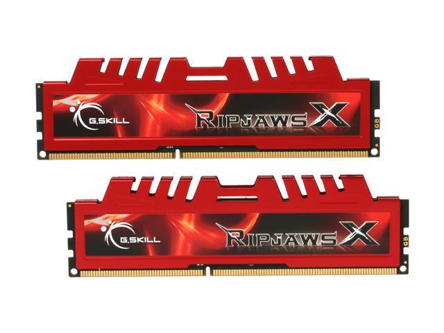 G.SKILL Ripjaws X Series 8GB (2 x 4GB) 240-Pin DDR3 SDRAM DDR3 1333 (PC3 10666) Desktop Memory Model F3-10666CL9D-8GBXL