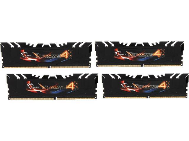 G.SKILL Ripjaws 4 Series 16GB (4 x 4GB) 288-Pin DDR4 SDRAM DDR4 3000 (PC4 24000) Desktop Memory Model F4-3000C15Q-16GRK