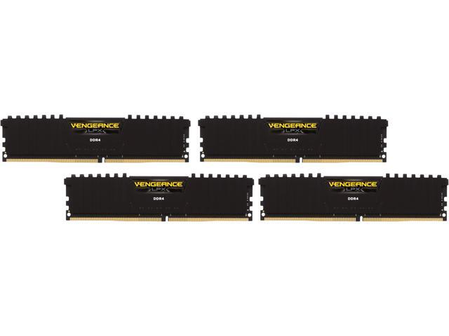 CORSAIR Vengeance LPX 32GB (4 x 8GB) 288-Pin DDR4 SDRAM DDR4 2400 (PC4 19200) C14 Memory Kit - Black Model CMK32GX4M4A2400C14