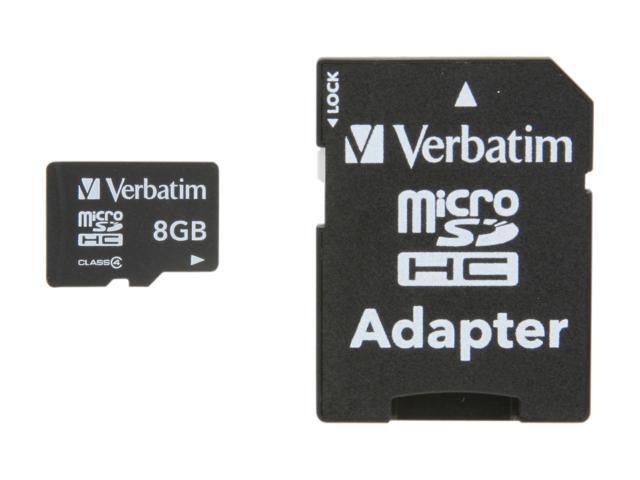 Verbatim 8GB microSDHC Flash Card Model 96807