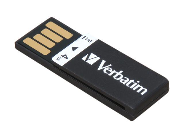 Verbatim Clip-it 4GB USB 2.0 Flash Drive (Black) Model 97555