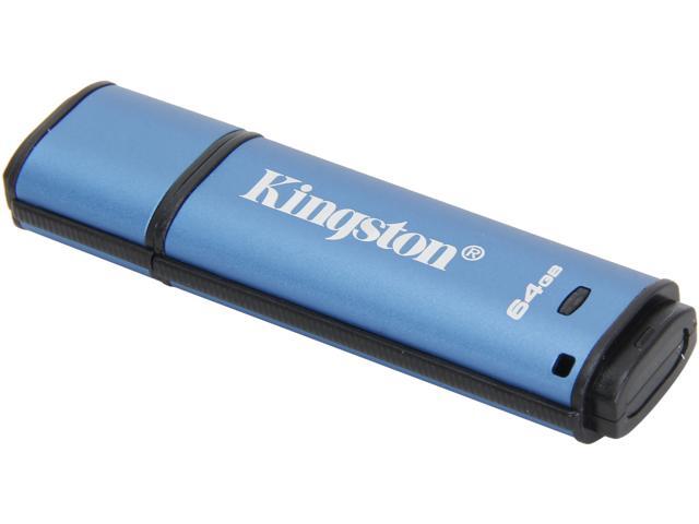 Kingston DataTraveler Vault Privacy 3.0 64GB USB 3.0 Flash Drive 256bit AES Encryption Model DTVP30/64GB