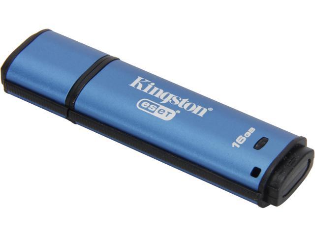 Kingston DataTraveler Vault Privacy 3.0 16GB Anti-Virus USB 3.0 Flash Drive 256bit AES Encryption Model DTVP30AV/16GB