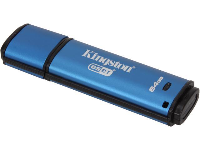 Kingston DataTraveler Vault Privacy 3.0 64GB Anti-Virus USB 3.0 Flash Drive 256bit AES Encryption Model DTVP30AV/64GB