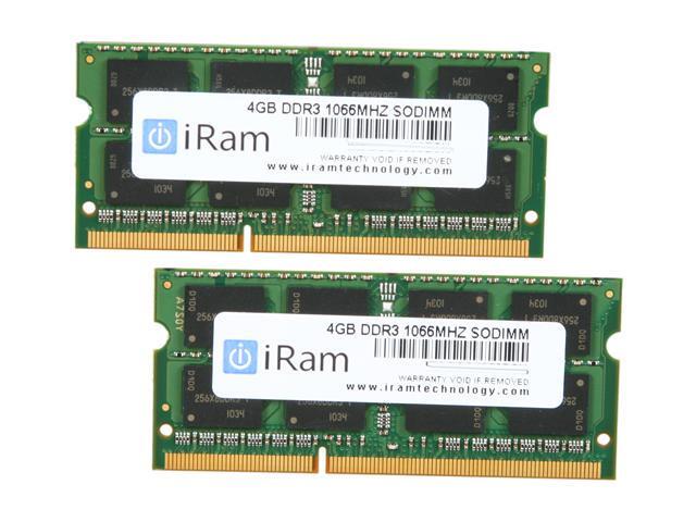 iRam 8GB (2 x 4GB) 204-Pin DDR3 SO-DIMM DDR3 1066 (PC3 8500) Memory for Apple Model IR8GSO1066D3K