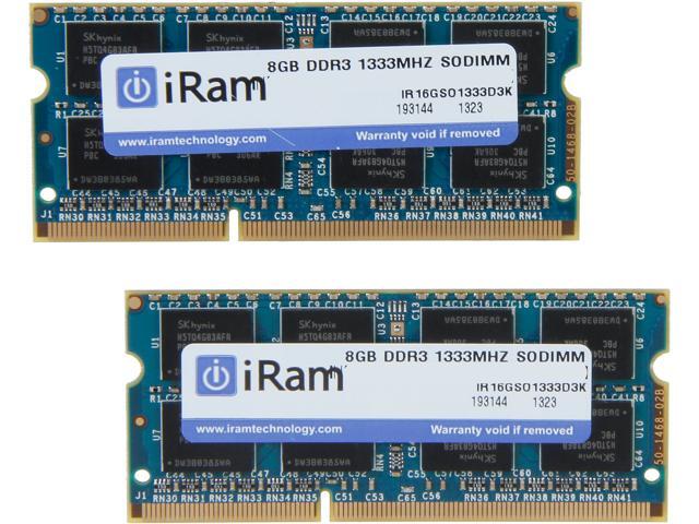 iRam 16GB (2 x 8GB) 204-Pin DDR3 SO-DIMM DDR3 1333 (PC3 10600) Memory for Apple Model IR16GSO1333D3K