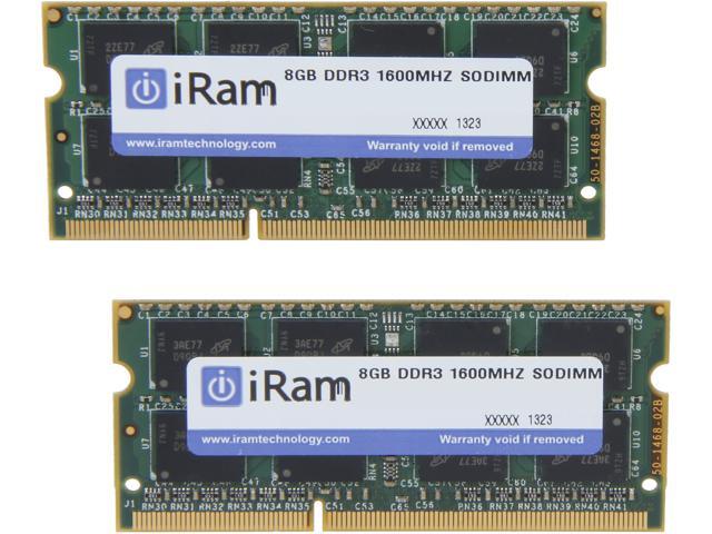 iRam 16GB (2 x 8GB) 204-Pin DDR3 SO-DIMM DDR3 1600 (PC3 12800) Memory for Apple Model IR16GSO1600D3K