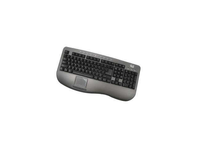 ADESSO AKB-430UG Dark Gray/Black USB Standard Win Touch Pro Desktop Multimedia Touchpad keyboard