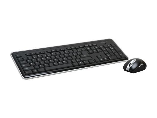 i-rocks RF-6572L-BK Black RF Wireless Keyboard and Laser Mouse Set 