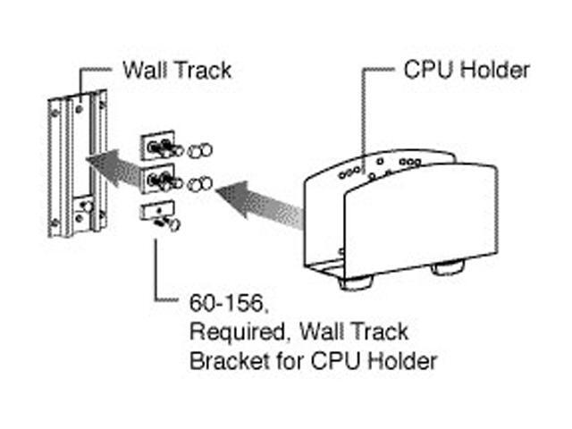 ERGOTRON 60-156  Peripheral Track Mount Bracket Kit, Zinc 