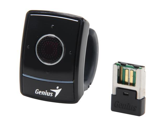 Genius 31030068106 Black RF Wireless Optical Ring Presenter with Scrolling Mouse & Laser Pointer