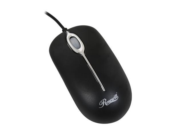 Rosewill RM-C2P Black 3 Buttons 1 x Wheel PS/2 Wired Optical Mouse