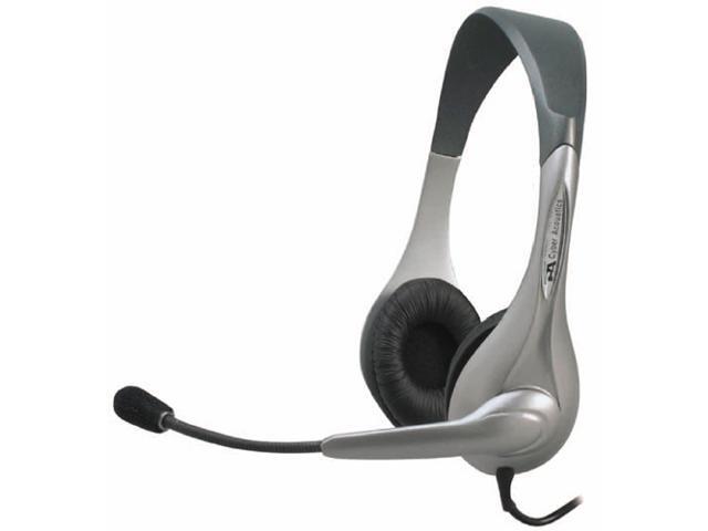 Cyber Acoustics AC-201 3.5mm Connector Supra-aural Speech Recognition Stereo Headset & Boom Mic