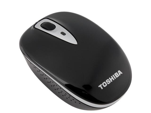 TOSHIBA Glossy Black Wired / Wireless Optical Mouse