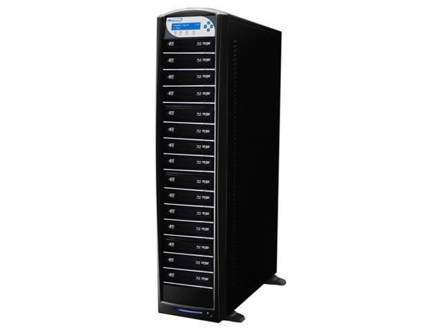 VINPOWER Black 1 to 15 SharkNet Network Capable Blu-ray DVD CD Duplicator + USB 3.0 + 500GB HDD Model SharkNet-15T-BD-BK