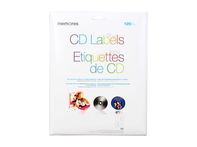 Memorex 00424 White CD Labels - 120 Packs