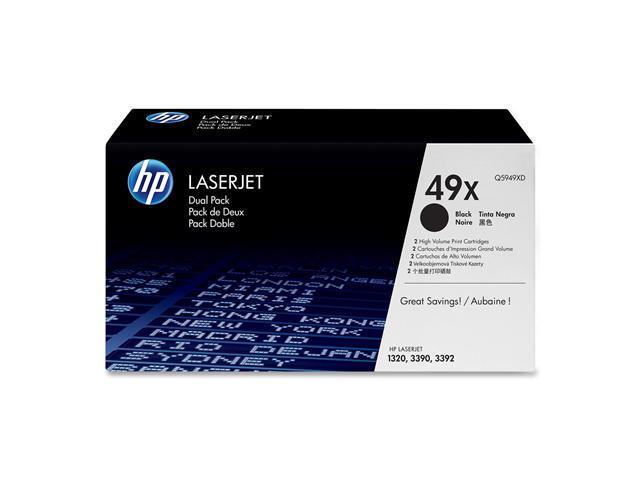 HP 49X 2-pack High Yield Toner Cartridges for laserjet 1320 (Q5949XD); black