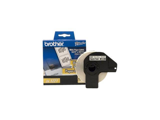 Brother DK1221 0.9 in square (23 mm square) Square White Paper Labels (1,000 Labels)