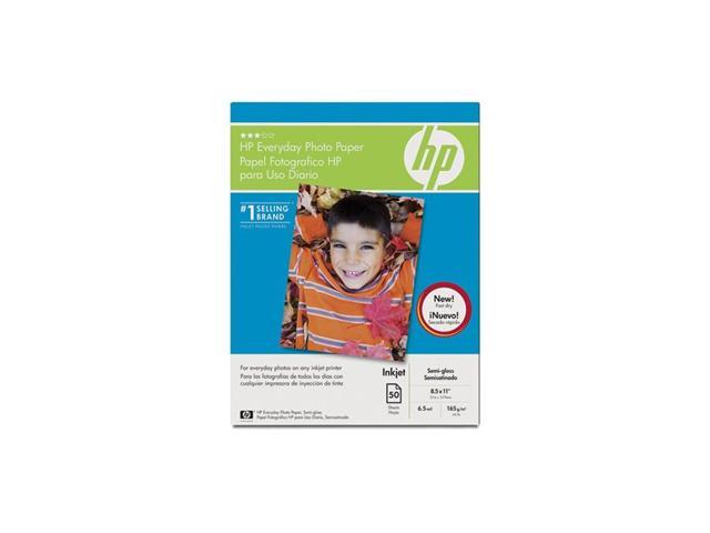 HP Q8723A Everyday Photo Paper Letter - 8.50" x 11" - Recycled - Semi-gloss - 50 / Pack