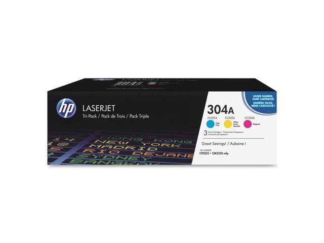HP 304A Tri-color combo pack LaserJet Toner Cartridges (CF340A)-Cyan/Magenta/Yellow