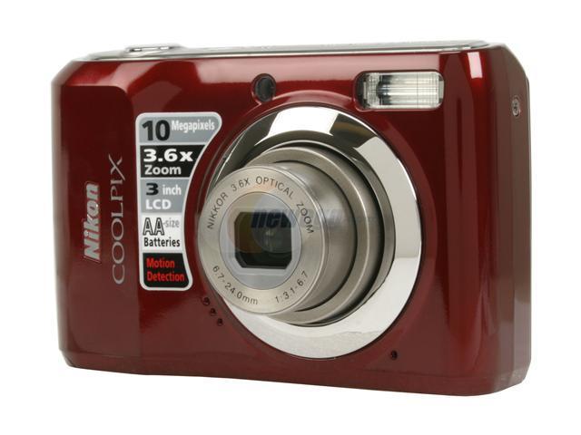 Nikon CoolPix L20 Deep Red 10.0 MP 3.6X Optical Zoom Digital Camera