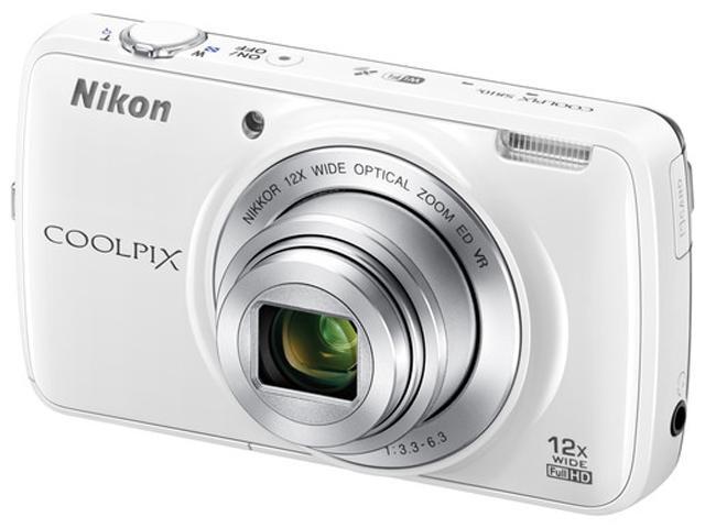 Nikon COOLPIX S810c White 16.0MP 12X Optical Zoom 25mm Wide Angle Digital Camera HDTV Output