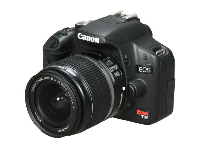 Canon EOS Rebel T1i Black 15 1 MP Digital SLR Camera W EF S 18 55mm F