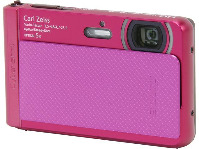 SONY Cyber-shot DSC-TX30/P Pink 18.2MP 5X Optical Zoom Waterproof Shockproof 26mm Wide Angle Digital Camera HDTV Output
