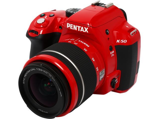 PENTAX K-50 (10985) Red Digital SLR Camera with 18-55mm Lens